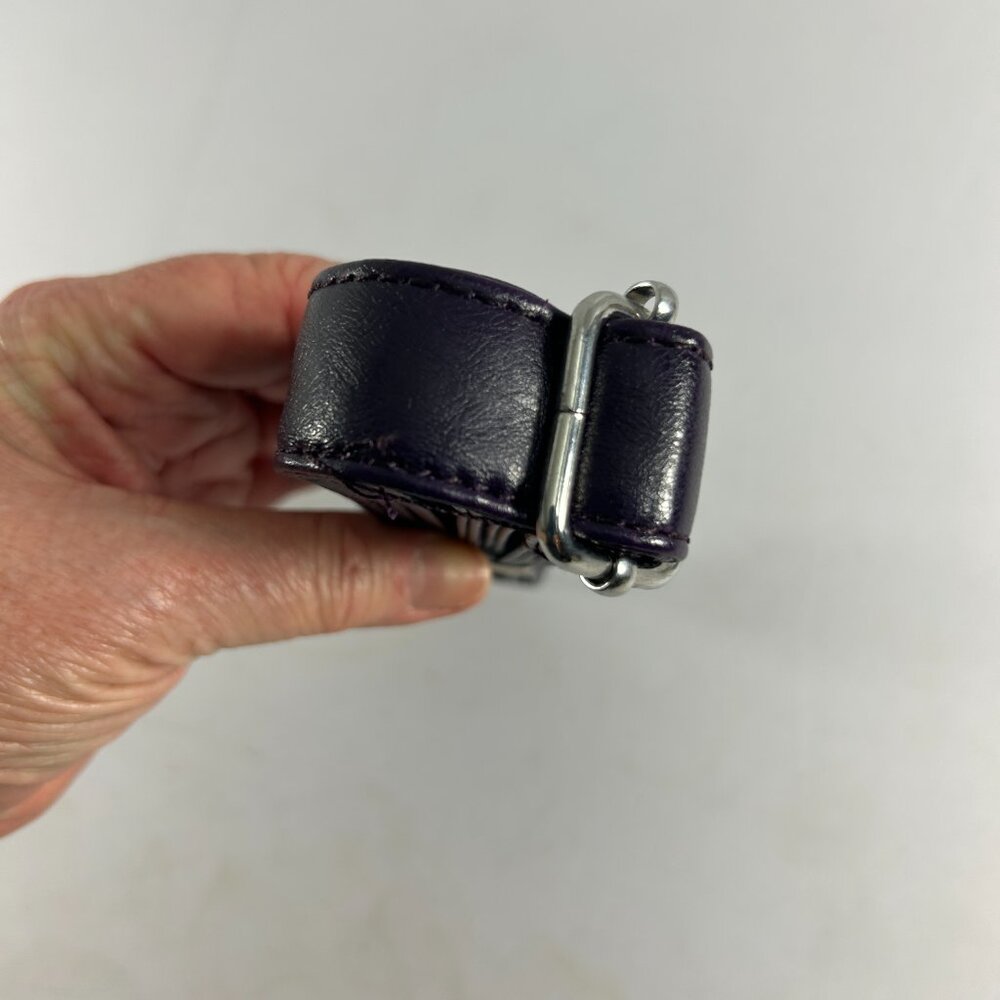 Dark Purple Faux Leather Purse Strap Adjustable Replacement Crossbody New - Picture 4 of 7